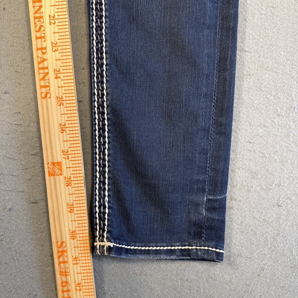Rock Revival Women 25/31 Sherry Skinny Jeans EMBELISHED RHINESTONES THICK STITCH - Picture 6 of 10